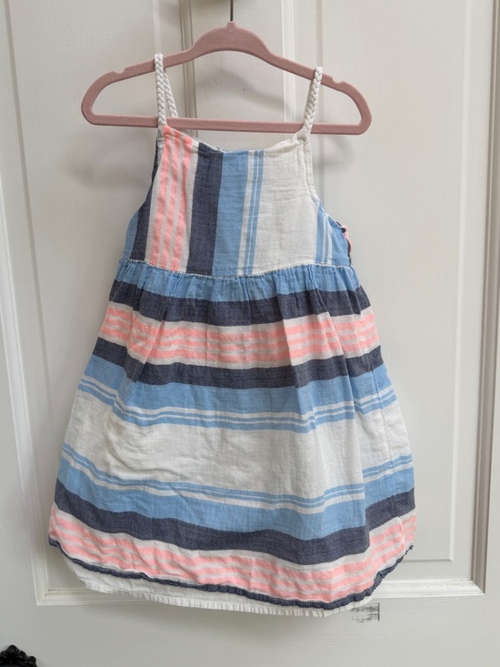 Crazy 8 Other - Crazy 8 Girls 5T Striped Halter Dress Sundress- Blue, Pink & White